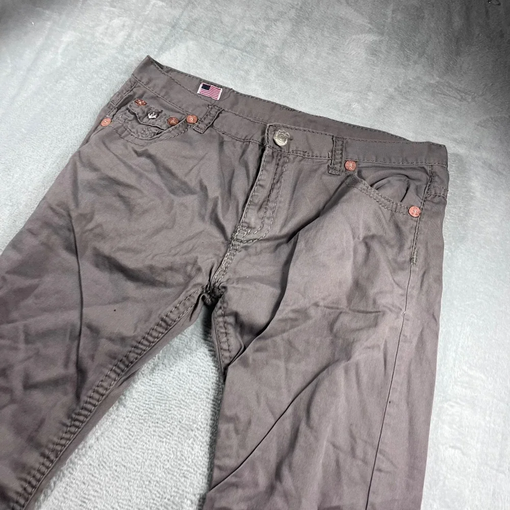 True‎ Religion Joey Super T Mens Gray Twill Pants Made in USA Size 42 13107